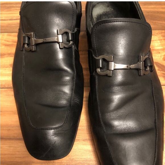 Salvatore Ferragamo Black Leather Loafers main image 8